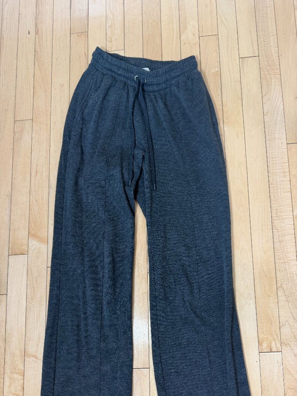 RAE DUNN Charcoal Grey Wide Leg Sweat Pants Size XS